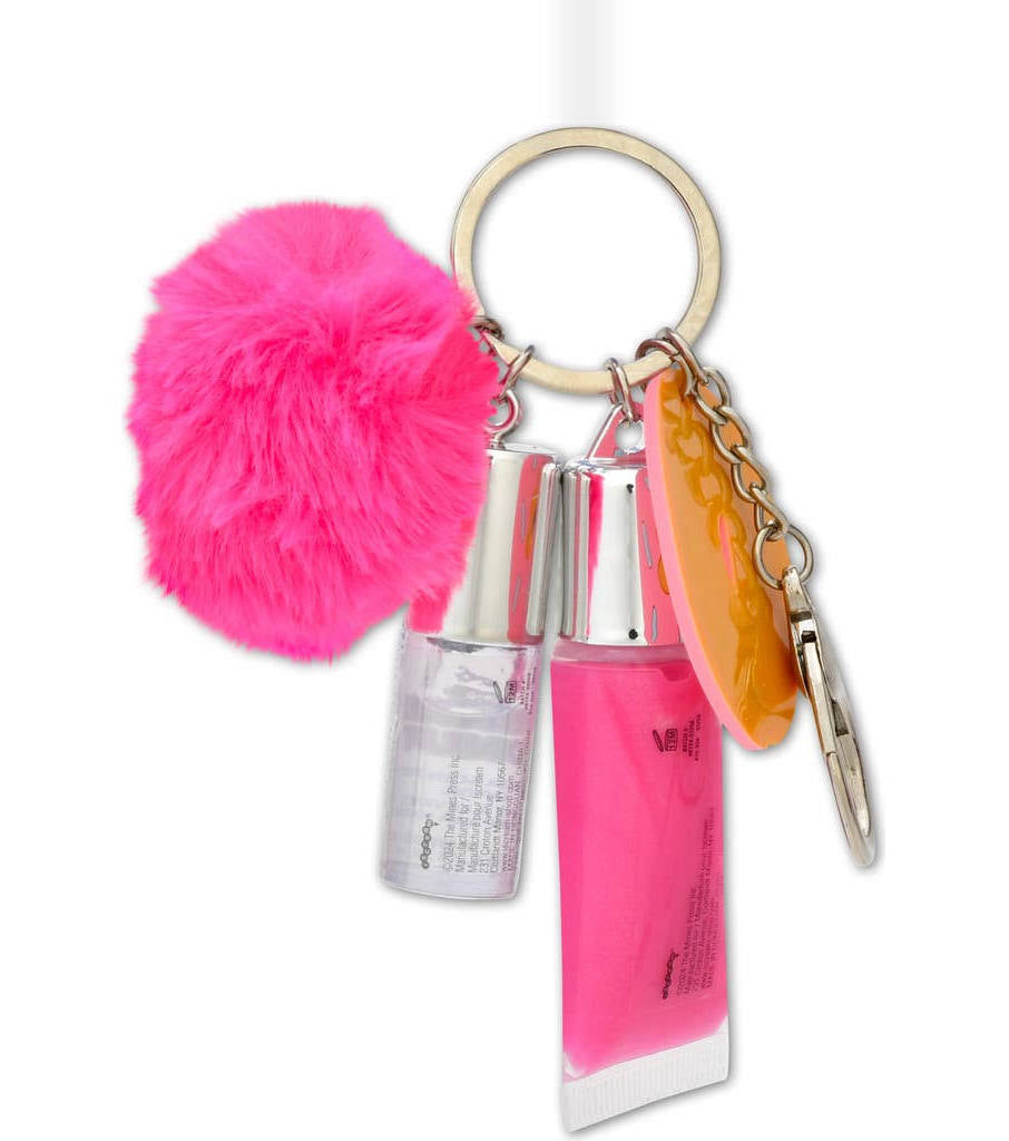 Iscream Sprinkle Donut Lip Gloss Keychain