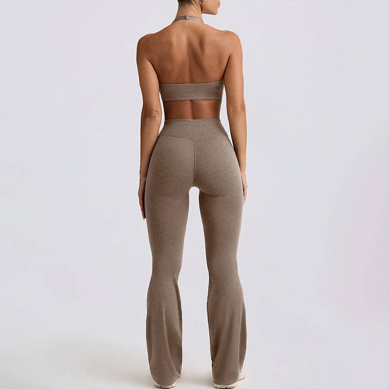 WonderXFans Halter Bra & Flared Pants Set