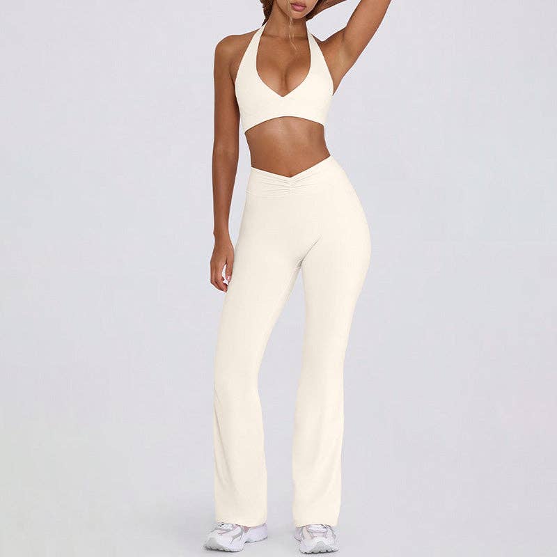 WonderXFans Halter Bra & Flared Pants Set