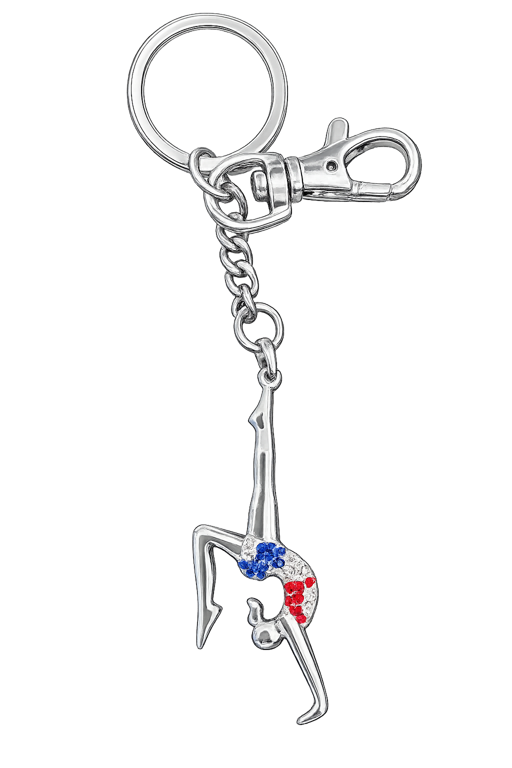 Red,White & Blue Gymnastics Keychain