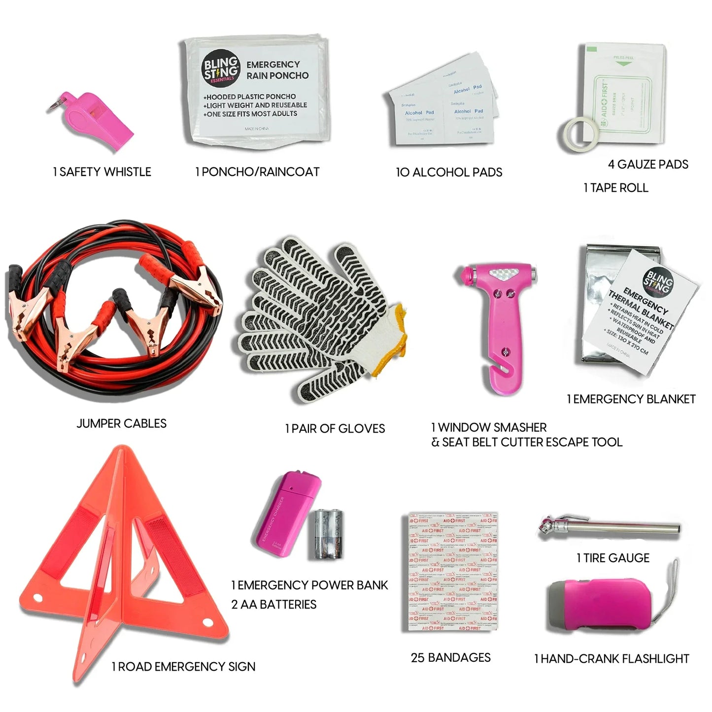 Bling Sting Supercharged Roadside Emergency Kit