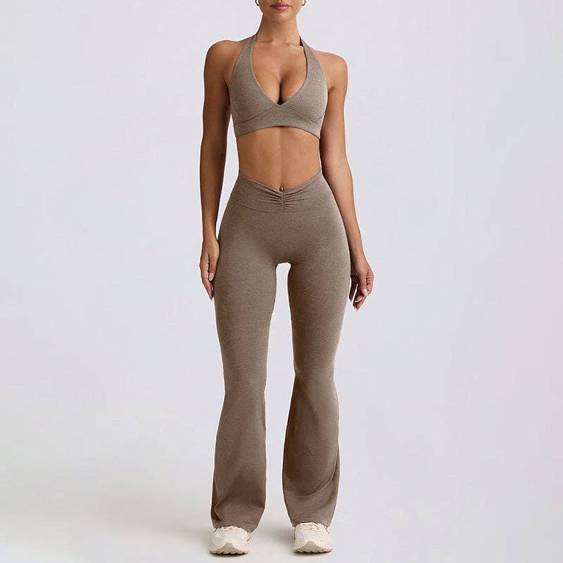 WonderXFans Halter Bra & Flared Pants Set