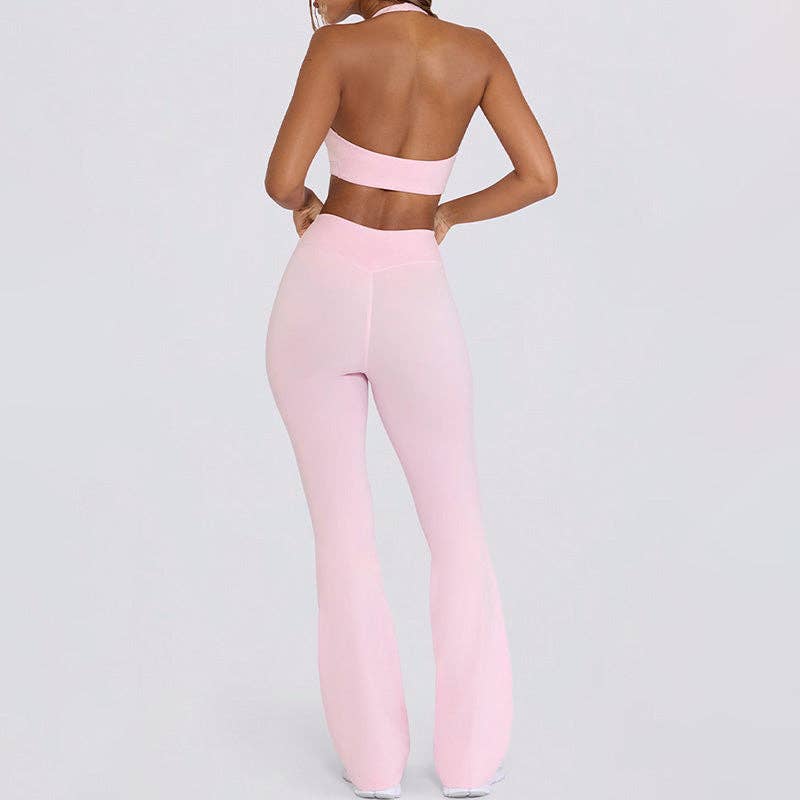 WonderXFans Halter Bra & Flared Pants Set