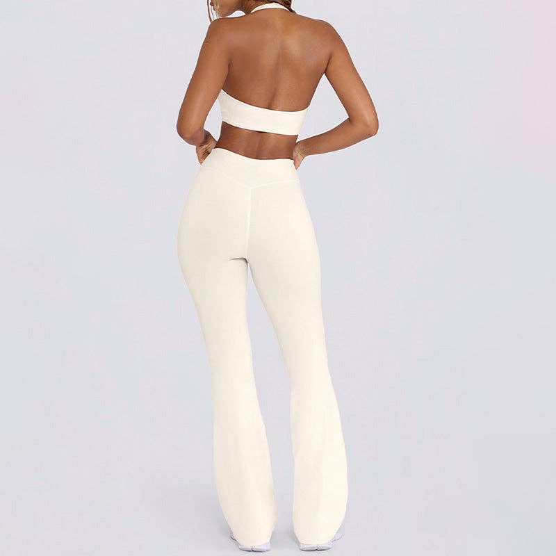 WonderXFans Halter Bra & Flared Pants Set
